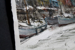 Original art for sale at UGallery.com | Winter in Copenaghen by Maximilian Damico | $500 | watercolor painting | 12' h x 8.5' w | thumbnail 2