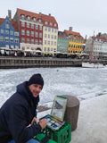 Original art for sale at UGallery.com | Winter in Copenaghen by Maximilian Damico | $500 | watercolor painting | 12' h x 8.5' w | thumbnail 3