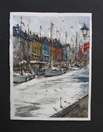 Winter in Copenaghen by Maximilian Damico |   Closeup View of Artwork 