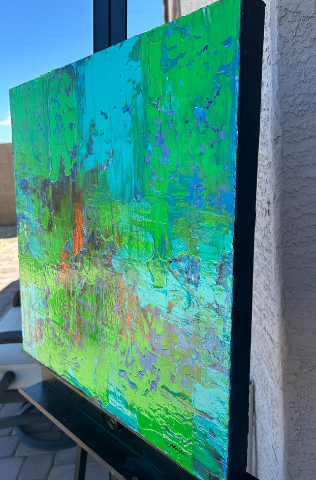 Evergreen by Maya Henaff |  Side View of Artwork 