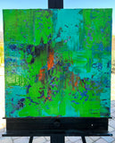 Original art for sale at UGallery.com | Evergreen by Maya Henaff | $900 | acrylic painting | 20' h x 20' w | thumbnail 3