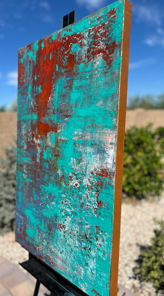 Flowing by Maya Henaff |  Side View of Artwork 