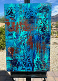 Original art for sale at UGallery.com | Meditation by Maya Henaff | $1,150 | acrylic painting | 36' h x 24' w | thumbnail 3