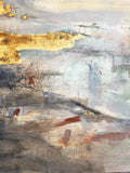Original art for sale at UGallery.com | Within the Kármán Line: Echoes in the Bardo by Maya Malioutina | $4,925 | acrylic painting | 30' h x 48' w | thumbnail 4