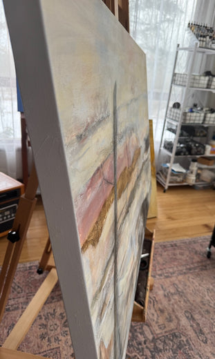 Within the Kármán Line: Edge of Becoming by Maya Malioutina |  Side View of Artwork 