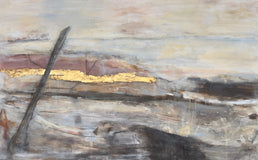 Original art for sale at UGallery.com | Within the Kármán Line: Edge of Becoming by Maya Malioutina | $4,925 | acrylic painting | 30' h x 48' w | thumbnail 1