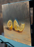 Original art for sale at UGallery.com | Multi-Divided Lemon by McGarren Flack | $725 | oil painting | 9' h x 12' w | thumbnail 2