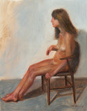 Original art for sale at UGallery.com | Posture in Profile by McGarren Flack | $1,600 | oil painting | 20' h x 16' w | thumbnail 1