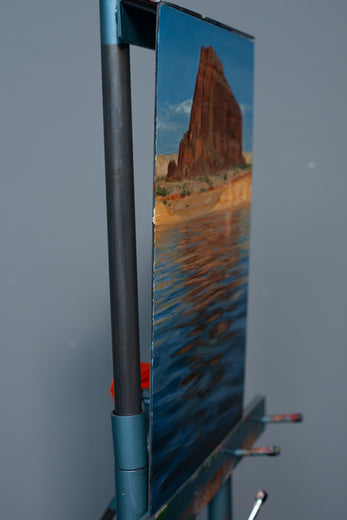 Rockface Reflection by McGarren Flack |  Side View of Artwork 