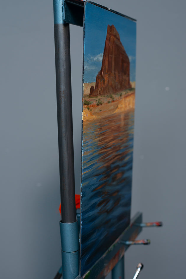 Rockface Reflection by McGarren Flack |  Side View of Artwork 