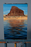 Original art for sale at UGallery.com | Rockface Reflection by McGarren Flack | $1,675 | oil painting | 18' h x 12' w | thumbnail 3