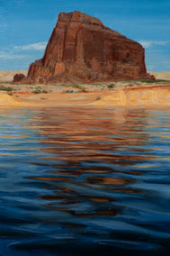 oil painting by McGarren Flack titled Rockface Reflection