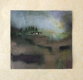 Original art for sale at UGallery.com | 3 Cottages by Mena Malgavkar | $350 | mixed media artwork | 11.5' h x 12' w | thumbnail 3