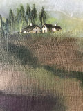 Original art for sale at UGallery.com | 3 Cottages by Mena Malgavkar | $350 | mixed media artwork | 11.5' h x 12' w | thumbnail 4