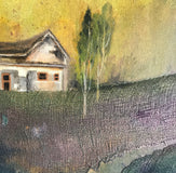 Original art for sale at UGallery.com | Uncle's House by Mena Malgavkar | $350 | mixed media artwork | 11' h x 11' w | thumbnail 4