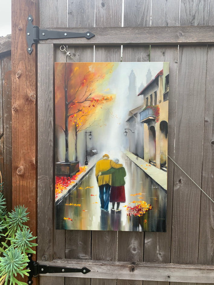 Autumn Stroll by Mikhail Zuyeu |  Context View of Artwork 