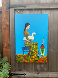 Original art for sale at UGallery.com | The Keeper of Geese by Mikhail Zuyeu | $1,200 | oil painting | 36' h x 24' w | thumbnail 3