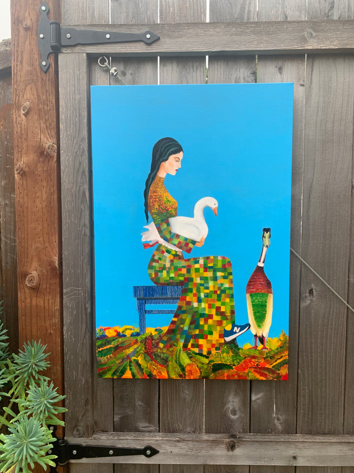 The Keeper of Geese by Mikhail Zuyeu |  Context View of Artwork 