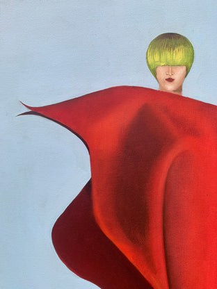 The Red Veil by Mikhail Zuyeu |   Closeup View of Artwork 