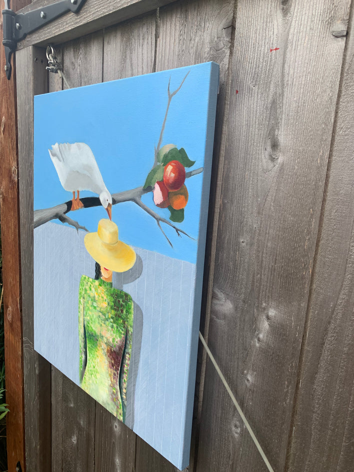 The Whispering Goose by Mikhail Zuyeu |  Side View of Artwork 