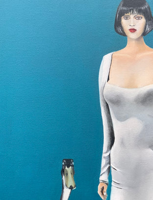The White Gown by Mikhail Zuyeu |   Closeup View of Artwork 