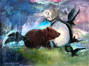 Original art for sale at UGallery.com | Portal to the Unknown by Miranda Gamel | $1,600 | mixed media artwork | 18' h x 24' w