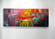Original art for sale at UGallery.com | The Shape of Freedom by Miranda Gamel | $6,000 | mixed media artwork | 24' h x 60' w | thumbnail 3