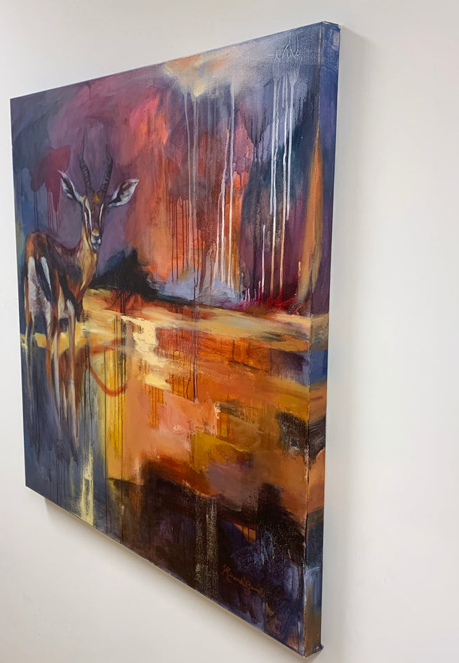 Calling from the Mountain by Miranda Gamel |  Side View of Artwork 