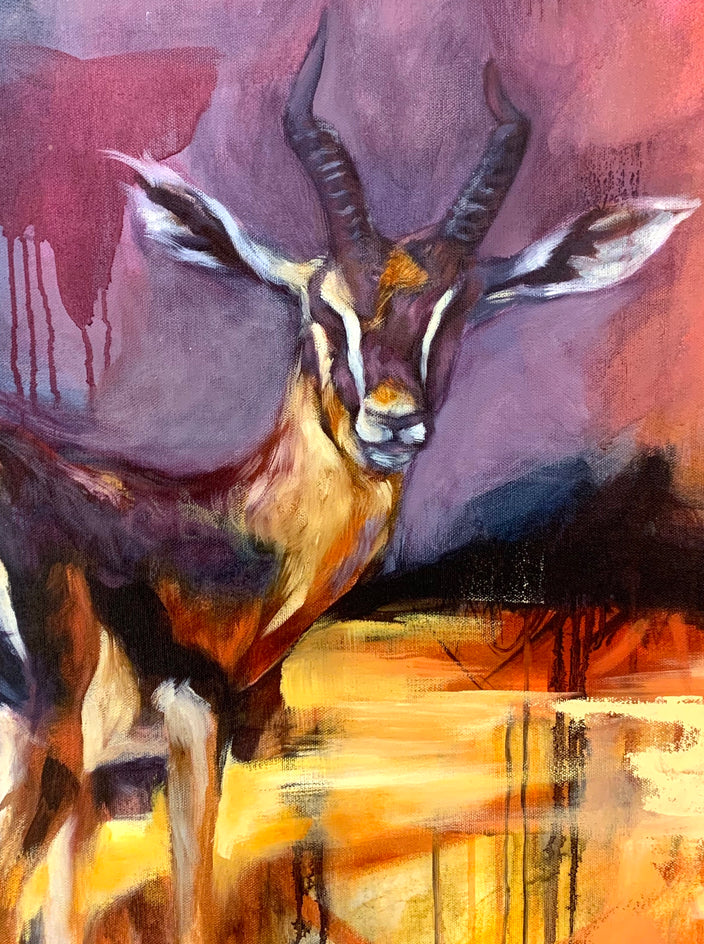 Calling from the Mountain by Miranda Gamel |  Closeup View of Artwork 
