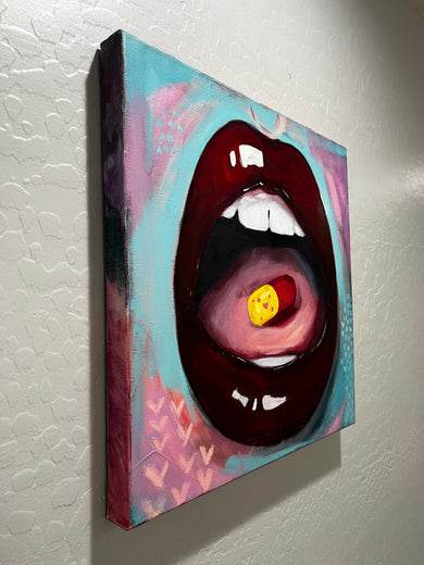 Love Is a Drug by Miranda Gamel |  Side View of Artwork 