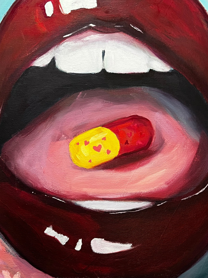 Love Is a Drug by Miranda Gamel |  Closeup View of Artwork 