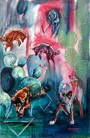 oil painting by Miranda Gamel titled Love the Chase