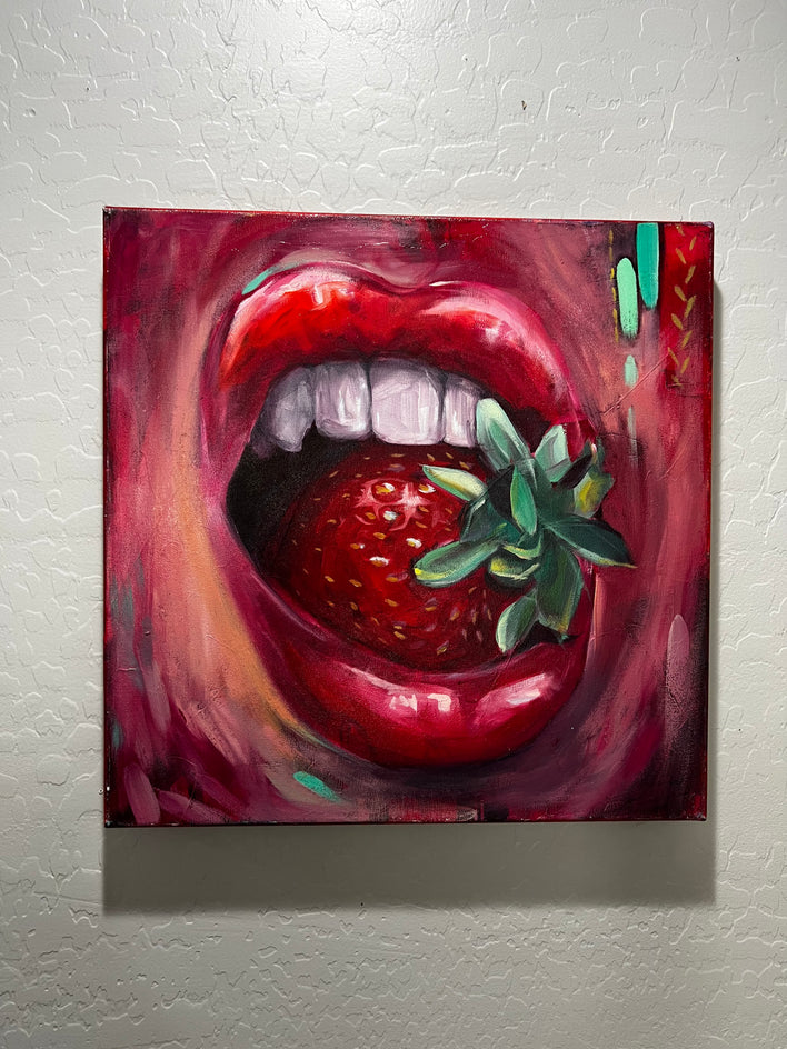 Strawberry Kisses by Miranda Gamel |  Context View of Artwork 