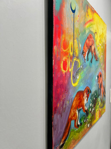 Work or Play? by Miranda Gamel |  Side View of Artwork 