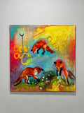 Original art for sale at UGallery.com | Work or Play? by Miranda Gamel | $2,150 | oil painting | 24' h x 24' w | thumbnail 3
