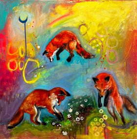 oil painting by Miranda Gamel titled Work or Play?