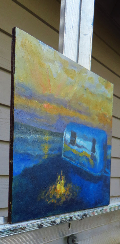 Air Stream at the Beach by Mitchell Freifeld |  Side View of Artwork 