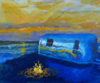 oil painting by Mitchell Freifeld titled Air Stream at the Beach