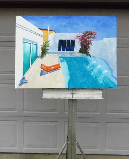 Bougainvillea by Mitchell Freifeld |  Side View of Artwork 