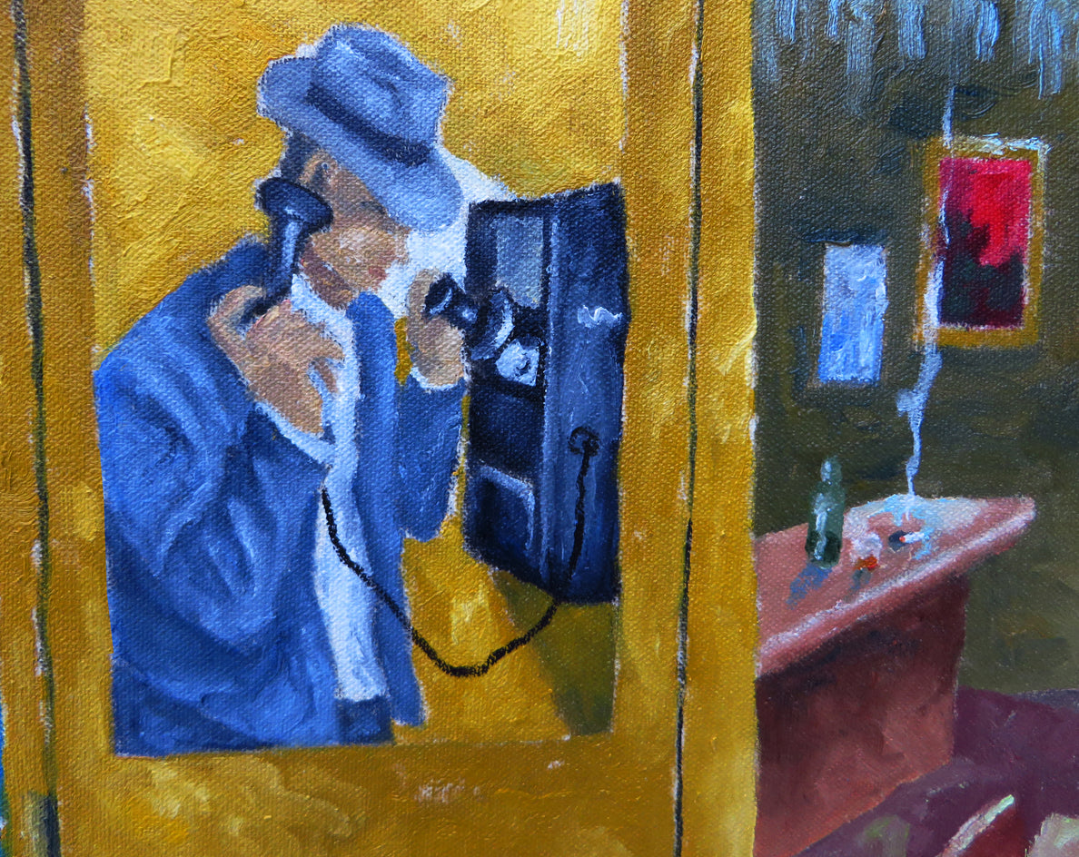 Can a Phone Call Change Your Life? by Mitchell Freifeld |  Closeup View of Artwork 