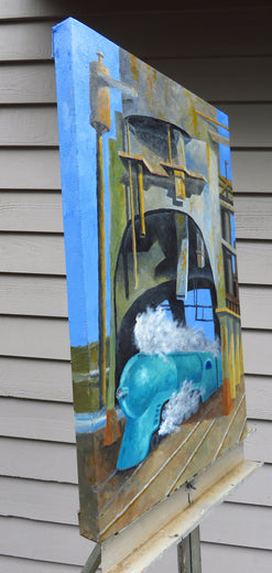 Coaling Station by Mitchell Freifeld |  Side View of Artwork 
