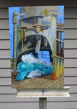 Original art for sale at UGallery.com | Coaling Station by Mitchell Freifeld | $1,075 | oil painting | 30' h x 20' w | thumbnail 3