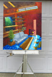 Original art for sale at UGallery.com | Crystal Ball by Mitchell Freifeld | $1,150 | oil painting | 37' h x 30' w | thumbnail 3