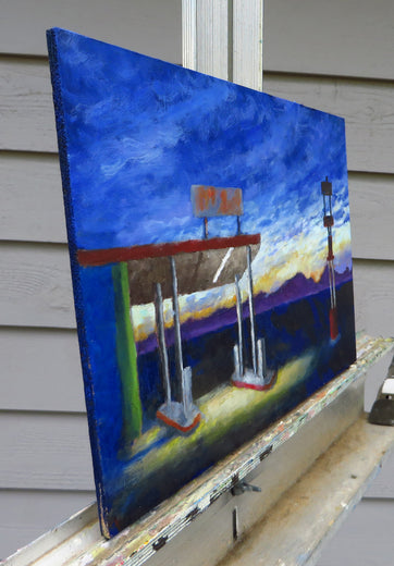 Day Break on the Land by Mitchell Freifeld |  Side View of Artwork 