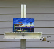 Original art for sale at UGallery.com | Day Break on the Land by Mitchell Freifeld | $250 | oil painting | 8' h x 12' w | thumbnail 3