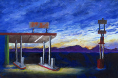 Original art for sale at UGallery.com | Day Break on the Land by Mitchell Freifeld | $250 | oil painting | 8' h x 12' w | thumbnail 1