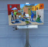 Original art for sale at UGallery.com | Directing the Supplication by Mitchell Freifeld | $1,000 | oil painting | 20' h x 34' w | thumbnail 3