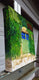 Original art for sale at UGallery.com | Green Garage Doors by Mitchell Freifeld | $450 | oil painting | 12' h x 12' w | thumbnail 2
