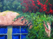 Original art for sale at UGallery.com | Green Garage Doors by Mitchell Freifeld | $450 | oil painting | 12' h x 12' w | thumbnail 4