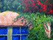 Original art for sale at UGallery.com | Green Garage Doors by Mitchell Freifeld | $450 | oil painting | 12' h x 12' w | thumbnail 4